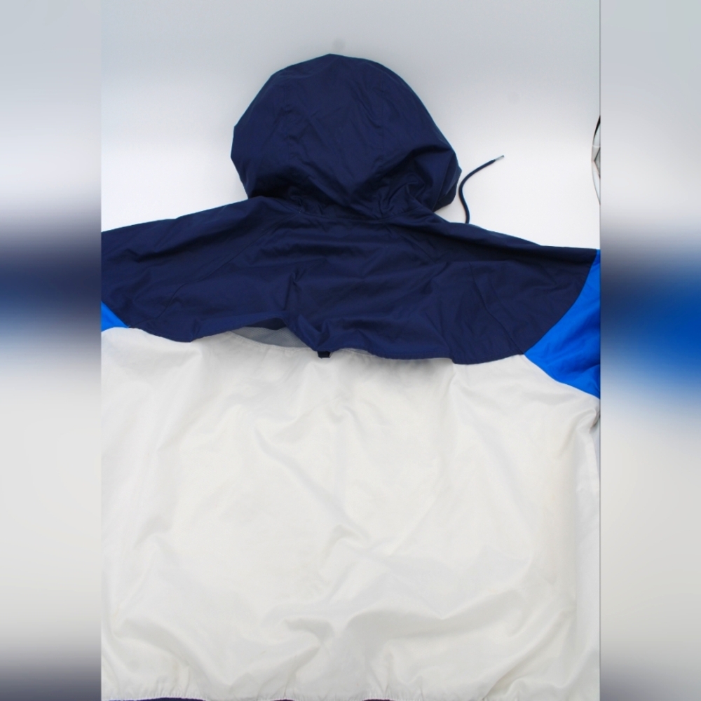 Nike Men’s Medium White Blue Navy Windbreaker Jacket - Picture 6 of 9